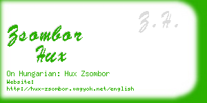 zsombor hux business card